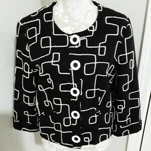 Joesphine Chaus lovely black and white jacket size 10
